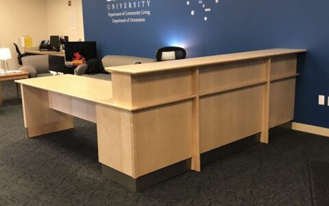 Brandeis University reception desk