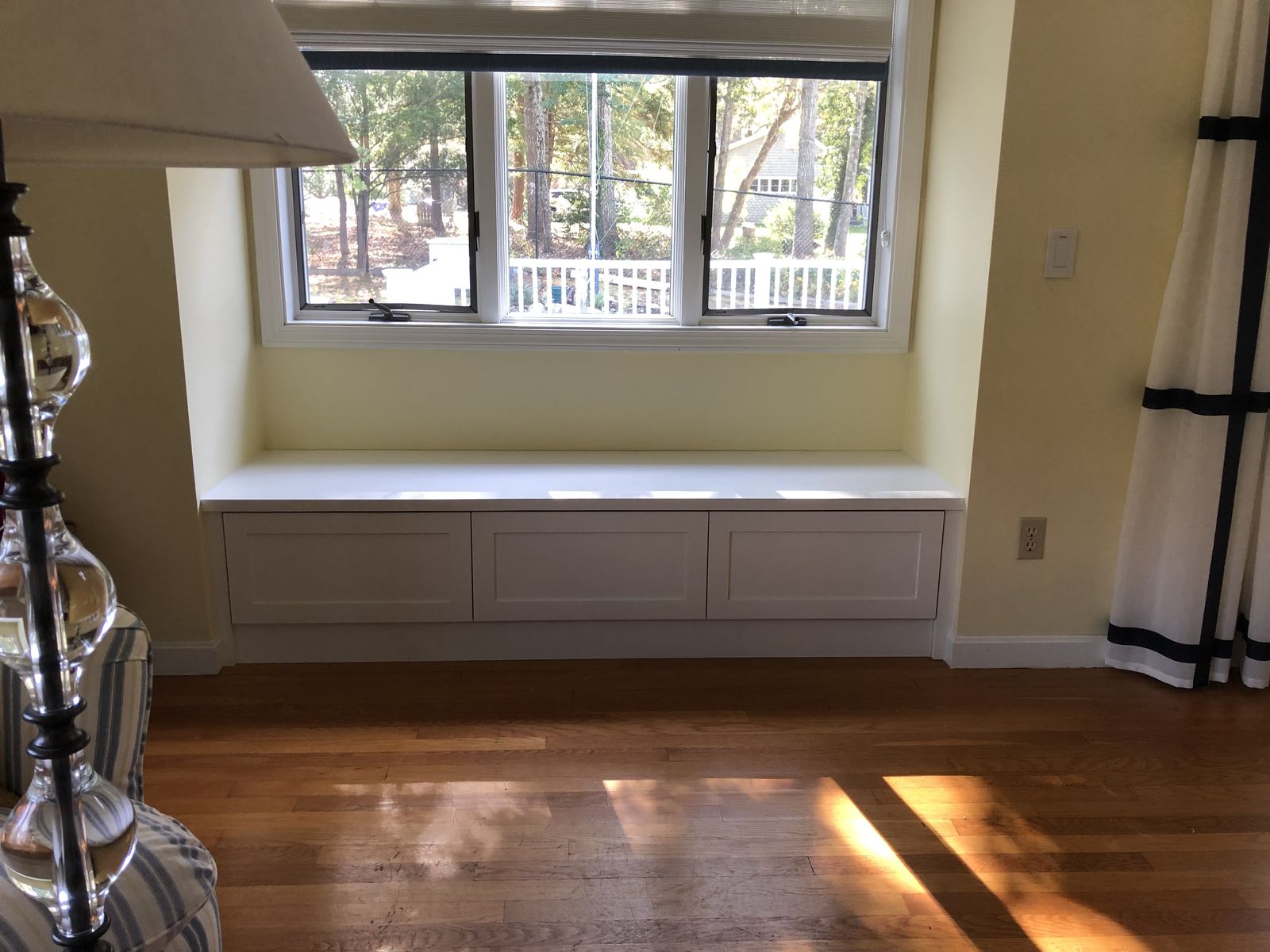 Window seat with drawer base